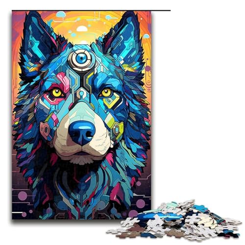 Puzzle für Erwachsene 1000 Teile Roboter Husky von SplattersLots Dickes farbiges Wolken Puzzle Geburtstagsgeschenk für Teenager ab 14 Jahren 75 x 50 cm von QSYFNBZL