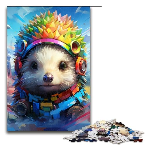 Puzzle für Erwachsene 1000 Teile Roboter Igel von SplattersLots Dickes buntes Puzzle Lernspiele für Zuhause DIY Spielzeug tolles Geschenk für Spiele 75 x 50 cm von QSYFNBZL