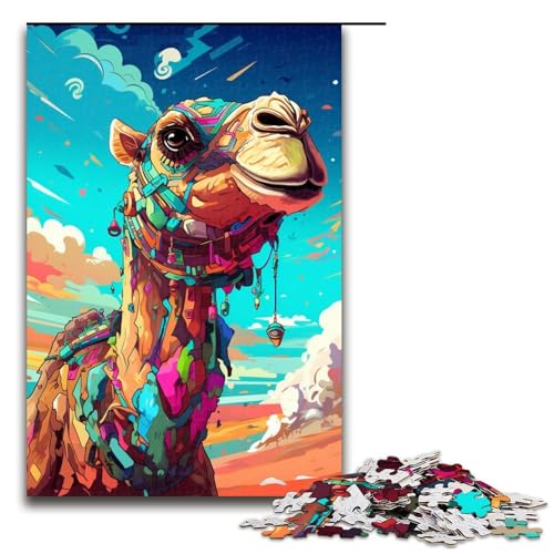 Puzzle für Erwachsene 1000 Teile Roboter Kamel von SplattersLots Dicke farbige Wolken Heimdekoration Puzzle Spielzeug tolles Geschenk für die ganze Familie 75 x 50 cm von QSYFNBZL