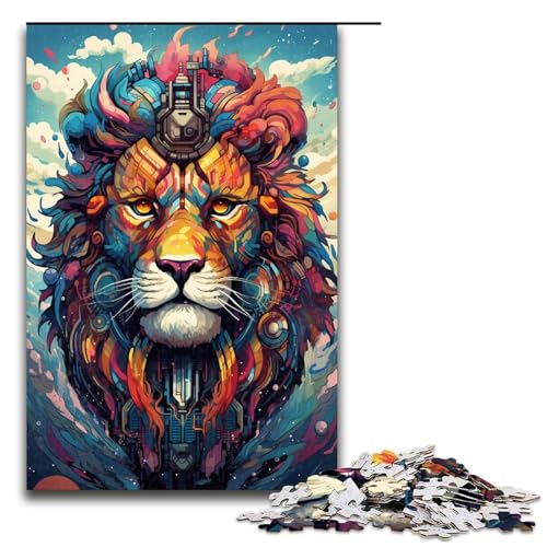 Puzzle für Erwachsene 1000 Teile Roboter Löwe von SplattersLots of Thick Coloured Clouds Holzpuzzle Lernspielzeug Familienspiele 75 x 50 cm Puzzle für Erwachsene 1000 Teile Roboter Löwe von SplattersLots of Thick Coloured Clouds Holzpuzzle Lernspielzeug Familienspiele 75 x 50 cm von QSYFNBZL