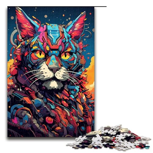 Puzzle für Erwachsene 1000 Teile Roboter Luchs von SplattersLots of Thick Coloured Clouds Puzzle Lernspiele für Zuhause DIY Spielzeug tolles Geschenk für Spiele 75 x 50 cm von QSYFNBZL