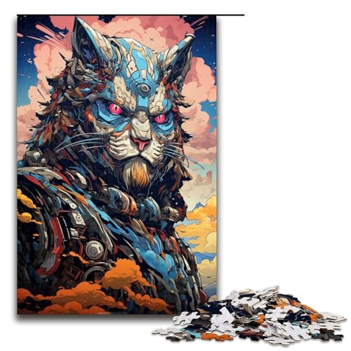 Puzzle für Erwachsene 1000 Teile Roboter Luchs von SplattersLots of Thick Coloured Clouds Puzzle Lernspiele für Zuhause DIY Spielzeug tolles Geschenk für Spiele 75 x 50 cm von QSYFNBZL
