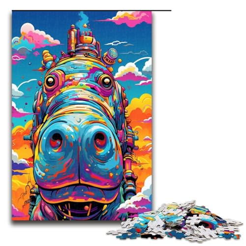 Puzzle für Erwachsene 1000 Teile Roboter Nilpferd von Splatters Viele Dicke farbige Wolken Puzzles für Kinder Holzpuzzle dekomprimierendes intellektuelles Lernspielzeug 75 x 50 cm Puzzle für Erwachsene 1000 Teile Roboter Nilpferd von Splatters Viele Dicke farbige Wolken Puzzles für Kinder Holzpuzzle dekomprimierendes intellektuelles Lernspielzeug 75 x 50 cm von QSYFNBZL