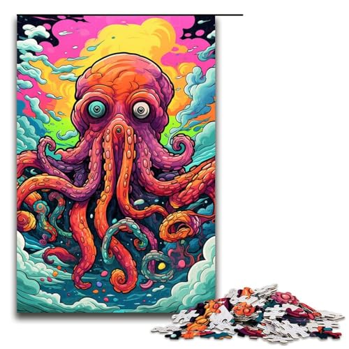 Puzzle für Erwachsene 1000 Teile Roboter Oktopus von SplattersLots Dickes buntes Puzzle Geburtstagsgeschenk für Teenager ab 14 Jahren 75 x 50 cm von QSYFNBZL