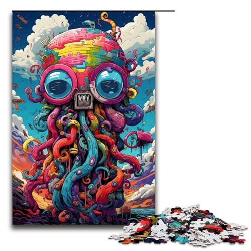 Puzzle für Erwachsene 1000 Teile Roboter Oktopus von SplattersLots Dickes buntes Puzzle für Lernspiele Herausforderungsspielzeug einzigartige Heimdekoration und Geschenke 75 x 50 cm von QSYFNBZL