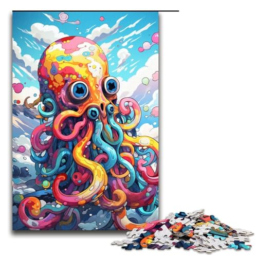 Puzzle für Erwachsene 1000 Teile Roboter Oktopus von SplattersLots Dickes buntes Spielzeug Denkspiel ganze Familie 75 x 50 cm von QSYFNBZL
