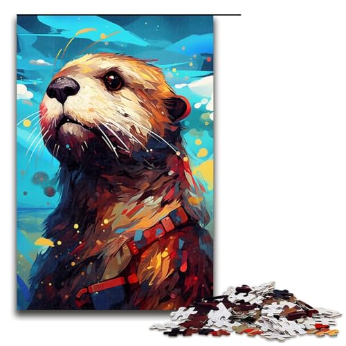 Puzzle für Erwachsene 1000 Teile Roboter Otter von SplattersLots Dickes farbiges Wolken Puzzle für Lernspiele Herausforderungsspielzeug einzigartige Heimdekoration und Geschenke 75 x 50 cm von QSYFNBZL