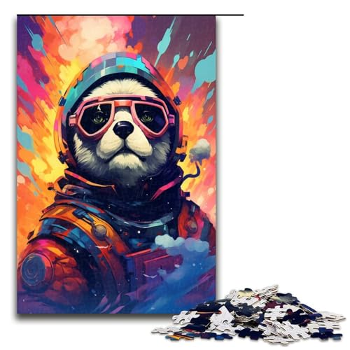 Puzzle für Erwachsene 1000 Teile Roboter Panda von SplattersLots Dickes farbiges Wolken Puzzle Geburtstagsgeschenk für Teenager ab 14 Jahren 75 x 50 cm von QSYFNBZL