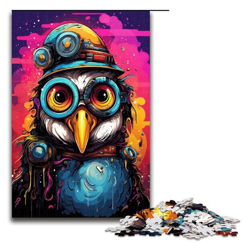 Puzzle für Erwachsene 1000 Teile Roboter Pinguin von SplattersLots Dickes buntes Puzzle jedes Teil ist einzigartig anspruchsvolles Familienspiel 75 x 50 cm von QSYFNBZL