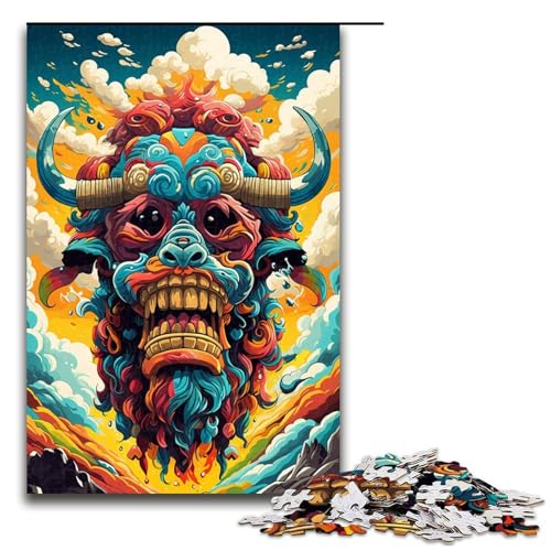 Puzzle für Erwachsene 1000 Teile Roboter Yak von SplattersLots of Thick Coloured Clouds Puzzle für Erwachsene Holzspiele für die ganze Familie Weihnachts und Geburtstagsgeschenke 1000 Teile von QSYFNBZL