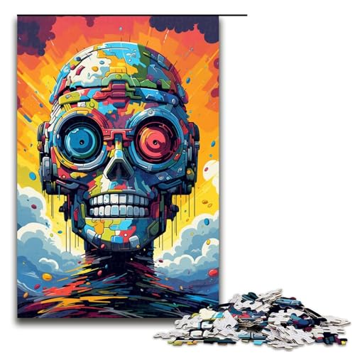 Puzzle für Erwachsene 1000 Teile Roboter von Splatters Viele Dicke Bunte Wolken am Himmel Puzzle Lernspiele für Zuhause DIY Spielzeug tolles Geschenk für Spiele 75 x 50 cm von QSYFNBZL