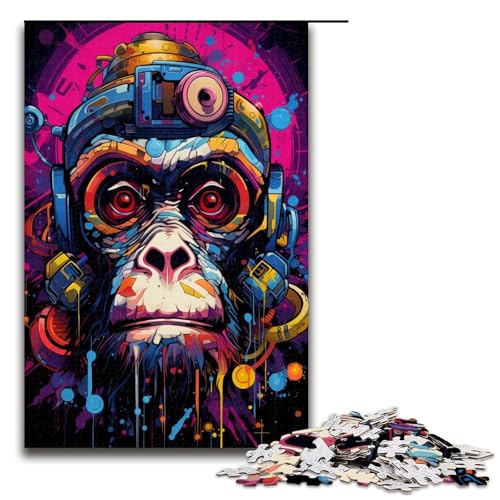 Puzzle für Erwachsene 1000 Teile Roboteraffe von SplattersLots Dicke Bunte Puzzles Spiele Spielzeug Geschenk geeignet als Schreibtischdekoration 75 x 50 cm Puzzle für Erwachsene 1000 Teile Roboteraffe von SplattersLots Dicke Bunte Puzzles Spiele Spielzeug Geschenk geeignet als Schreibtischdekoration 75 x 50 cm von QSYFNBZL