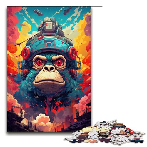 Puzzle für Erwachsene 1000 Teile Roboteraffe von SplattersLots Dickes buntes Spielzeug Denkspiel ganze Familie 75 x 50 cm Puzzle für Erwachsene 1000 Teile Roboteraffe von SplattersLots Dickes buntes Spielzeug Denkspiel ganze Familie 75 x 50 cm von QSYFNBZL