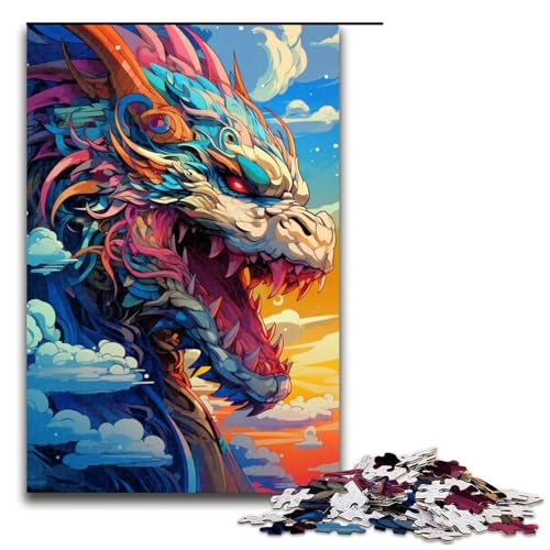 Puzzle für Erwachsene 1000 Teile Roboterdrache von SplattersLots Dickes buntes Puzzle für Erwachsene Holzspiele für die ganze Familie Weihnachts und Geburtstagsgeschenke 75 x 50 cm von QSYFNBZL
