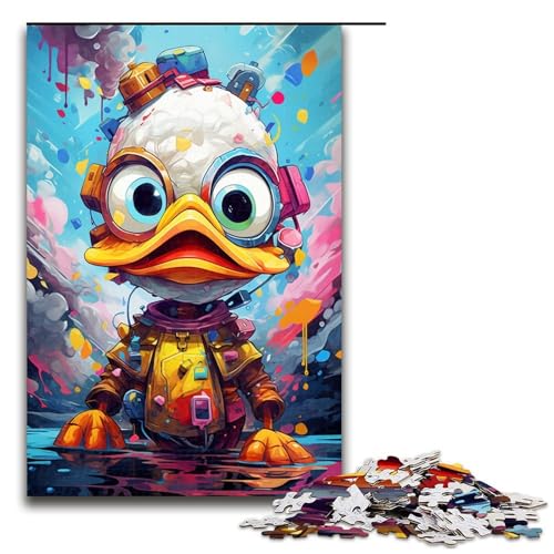 Puzzle für Erwachsene 1000 Teile Roboterente von SplattersLots of Thick Coloured Clouds Puzzle für Lernspiele Herausforderungsspielzeug einzigartige Heimdekoration und Geschenke 75 x 50 cm von QSYFNBZL
