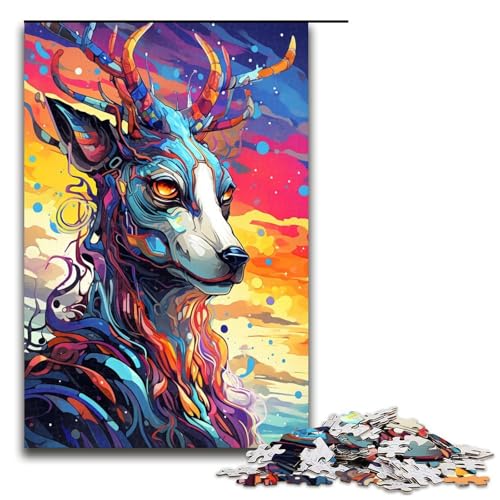 Puzzle für Erwachsene 1000 Teile Roboterhirsch von Splatters viele Dicke Bunte Wolken Puzzle für Kinder Holzpuzzle dekomprimierendes intellektuelles Lernspielzeug 75 x 50 cm Puzzle für Erwachsene 1000 Teile Roboterhirsch von Splatters viele Dicke Bunte Wolken Puzzle für Kinder Holzpuzzle dekomprimierendes intellektuelles Lernspielzeug 75 x 50 cm von QSYFNBZL