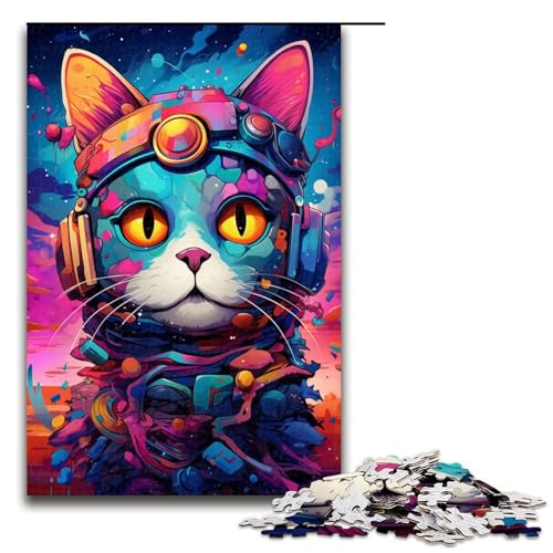 Puzzle für Erwachsene 1000 Teile Roboterkatze von SplattersLots of Thick Coloured Clouds Puzzle Geburtstagsgeschenk für Teenager ab 14 Jahren 75 x 50 cm Puzzle für Erwachsene 1000 Teile Roboterkatze von SplattersLots of Thick Coloured Clouds Puzzle Geburtstagsgeschenk für Teenager ab 14 Jahren 75 x 50 cm von QSYFNBZL