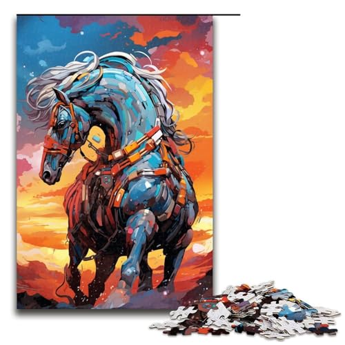 Puzzle für Erwachsene 1000 Teile Roboterpferd von SplattersLots Dickes farbiges Wolkenpuzzle Geburtstagsgeschenk für Teenager ab 14 Jahren 75 x 50 cm Puzzle für Erwachsene 1000 Teile Roboterpferd von SplattersLots Dickes farbiges Wolkenpuzzle Geburtstagsgeschenk für Teenager ab 14 Jahren 75 x 50 cm von QSYFNBZL