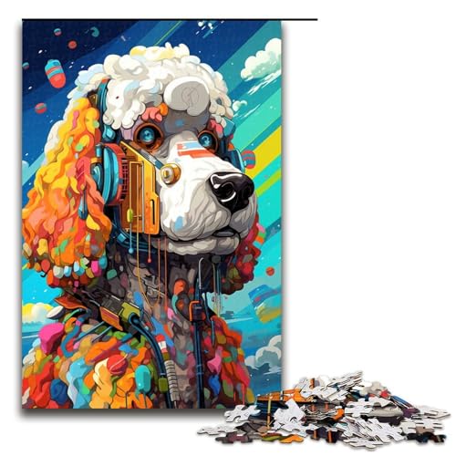 Puzzle für Erwachsene 1000 Teile Roboterpudel von SplattersLots Dickes buntes Puzzle für Erwachsene Holzspiele für die ganze Familie Weihnachts und Geburtstagsgeschenke 75 x 50 cm von QSYFNBZL