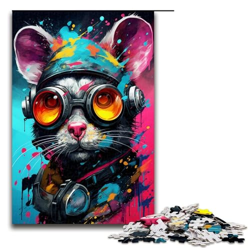 Puzzle für Erwachsene 1000 Teile Roboterratte von SplattersLots of Thick Coloured Clouds Holzpuzzle Lernspielzeug Familienspiele 75 x 50 cm Puzzle für Erwachsene 1000 Teile Roboterratte von SplattersLots of Thick Coloured Clouds Holzpuzzle Lernspielzeug Familienspiele 75 x 50 cm von QSYFNBZL