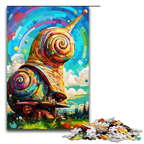 Puzzle für Erwachsene 1000 Teile Roboterschnecke von SplattersLots Dickes farbiges Wolkenpuzzle für Erwachsene Holzspiele für die ganze Familie Weihnachts und Geburtstagsgeschenke 1000 Teile von QSYFNBZL