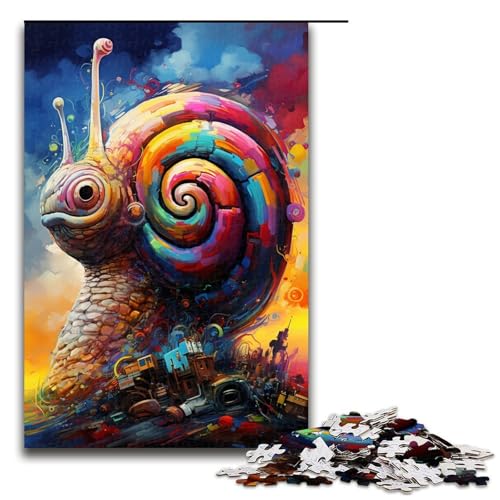 Puzzle für Erwachsene 1000 Teile Roboterschnecke von SplattersLots Dickes farbiges Wolkenpuzzle für Erwachsene Holzspiele für die ganze Familie Weihnachts und Geburtstagsgeschenke 1000 Teile von QSYFNBZL