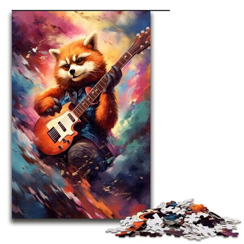Puzzle für Erwachsene 1000 Teile Roter Panda spielt Gitarre von Splatters Viele Dicke Farbpuzzles für Kinder Holzpuzzle dekomprimierendes intellektuelles Lernspielzeug 75 x 50 cm Puzzle für Erwachsene 1000 Teile Roter Panda spielt Gitarre von Splatters Viele Dicke Farbpuzzles für Kinder Holzpuzzle dekomprimierendes intellektuelles Lernspielzeug 75 x 50 cm von QSYFNBZL