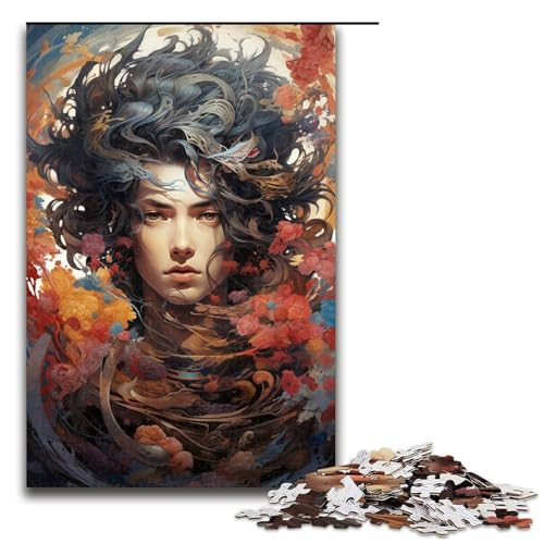 Puzzle für Erwachsene 1000 Teile Samurai Puzzle Spielspielzeug lustig 75 x 50 cm von QSYFNBZL