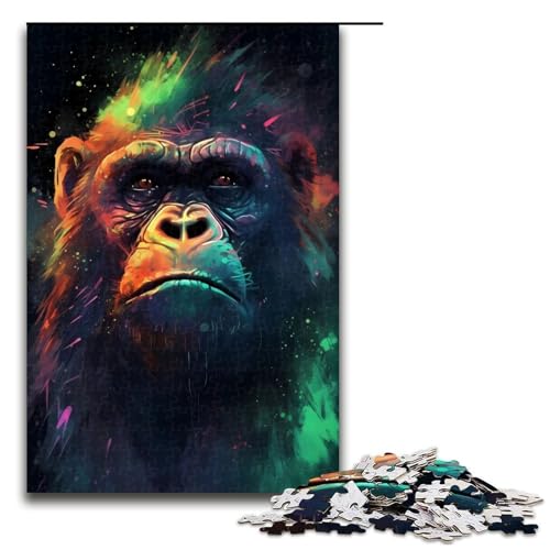 Puzzle für Erwachsene 1000 Teile Schimpansen Magisches Spielzeug Denkspiel ganze Familie 75 x 50 cm Puzzle für Erwachsene 1000 Teile Schimpansen Magisches Spielzeug Denkspiel ganze Familie 75 x 50 cm von QSYFNBZL