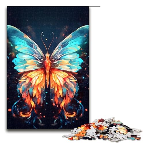 Puzzle für Erwachsene 1000 Teile Schmetterlingsfeuer Holzpuzzle Lernspielzeug Familienspiele 75 x 50 cm Puzzle für Erwachsene 1000 Teile Schmetterlingsfeuer Holzpuzzle Lernspielzeug Familienspiele 75 x 50 cm von QSYFNBZL