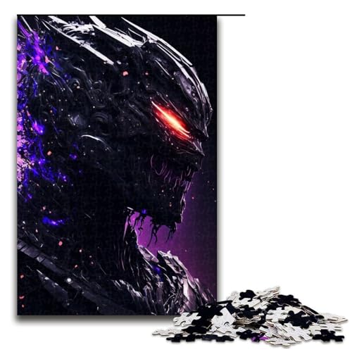 Puzzle für Erwachsene 1000 Teile Schwarzer Helm im Weltraum Puzzlespiel Spielzeug lustig 75 x 50 cm von QSYFNBZL