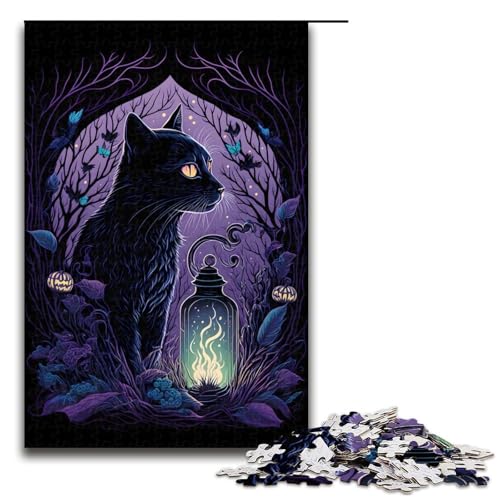 Puzzle für Erwachsene 1000 Teile Schwarzlicht Katzen Puzzle Spielspielzeug lustig 75 x 50 cm Puzzle für Erwachsene 1000 Teile Schwarzlicht Katzen Puzzle Spielspielzeug lustig 75 x 50 cm von QSYFNBZL