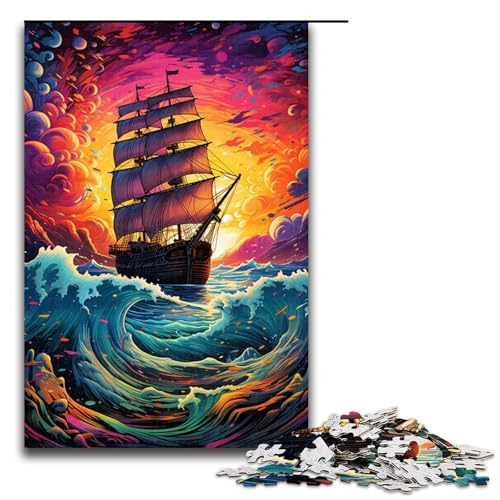 Puzzle für Erwachsene 1000 Teile Segelschiff auf dem Meer Geburtstagsgeschenk für Teenager ab 14 Jahren 75 x 50 cm Puzzle für Erwachsene 1000 Teile Segelschiff auf dem Meer Geburtstagsgeschenk für Teenager ab 14 Jahren 75 x 50 cm von QSYFNBZL