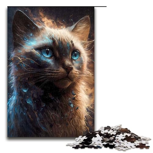 Puzzle für Erwachsene 1000 Teile Siamkatze Geburtstagsgeschenk Geschenke für Teenager ab 14 Jahren 75 x 50 cm Puzzle für Erwachsene 1000 Teile Siamkatze Geburtstagsgeschenk Geschenke für Teenager ab 14 Jahren 75 x 50 cm von QSYFNBZL