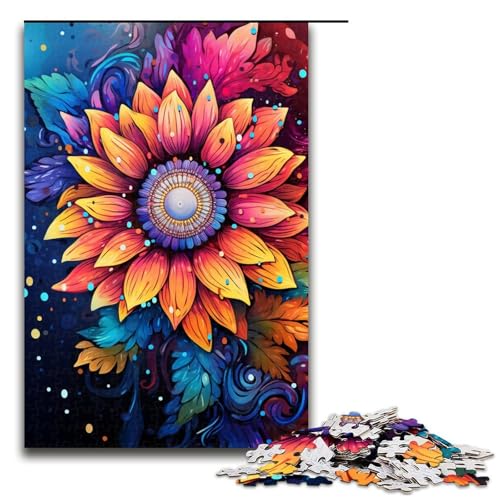 Puzzle für Erwachsene 1000 Teile Sonnenblumen in wunderschöner Landschaft Puzzle Lernspiele für Zuhause DIY Spielzeug tolles Geschenk für Spiele 75 x 50 cm von QSYFNBZL