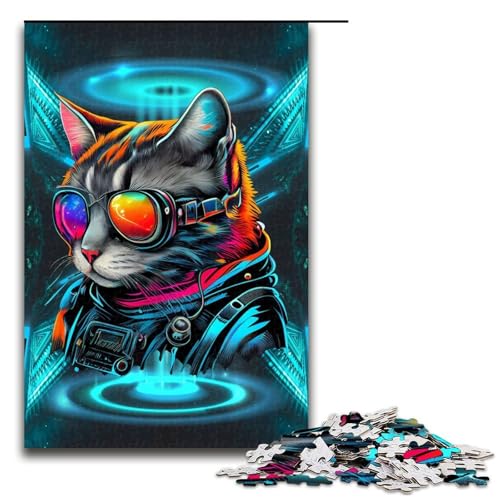 Puzzle für Erwachsene 1000 Teile Sonnenbrille Weltraumkatze Puzzle für Erwachsene Holzspiele für die ganze Familie Weihnachts und Geburtstagsgeschenke 75 x 50 cm Puzzle für Erwachsene 1000 Teile Sonnenbrille Weltraumkatze Puzzle für Erwachsene Holzspiele für die ganze Familie Weihnachts und Geburtstagsgeschenke 75 x 50 cm von QSYFNBZL