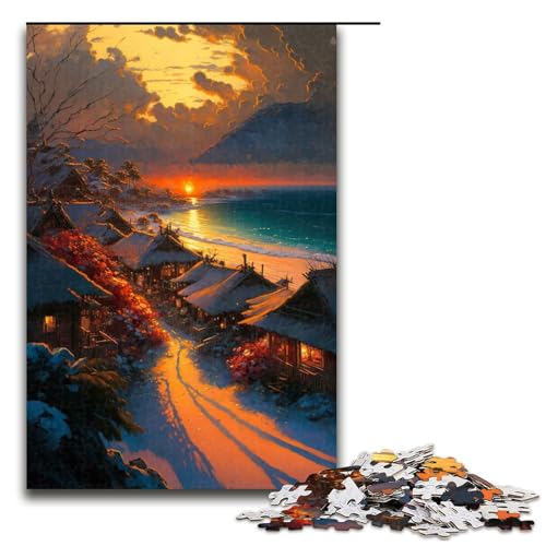 Puzzle für Erwachsene 1000 Teile Sonnenuntergang am Meer Geburtstagsgeschenk für Teenager ab 14 Jahren 75 x 50 cm Puzzle für Erwachsene 1000 Teile Sonnenuntergang am Meer Geburtstagsgeschenk für Teenager ab 14 Jahren 75 x 50 cm von QSYFNBZL