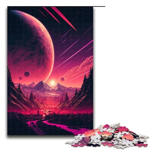 Puzzle für Erwachsene 1000 Teile Sonnenuntergangsposter Holzpuzzle Lernspielzeug Familienspiele 75 x 50 cm von QSYFNBZL