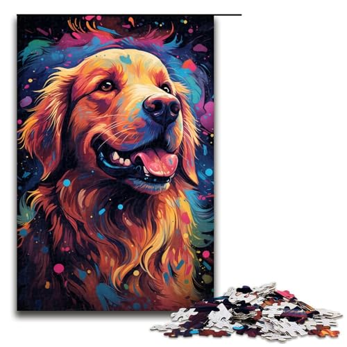 Puzzle für Erwachsene 1000 Teile Space_Golden_Retriever Spielzeug intellektuelles Spiel ganze Familie 75 x 50 cm Puzzle für Erwachsene 1000 Teile Space_Golden_Retriever Spielzeug intellektuelles Spiel ganze Familie 75 x 50 cm von QSYFNBZL
