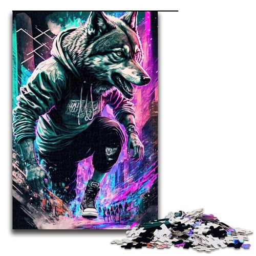 Puzzle für Erwachsene 1000 Teile Street Wolf Puzzle Lernspiele für Zuhause DIY Spielzeug tolles Geschenk für Spiele 75 x 50 cm Puzzle für Erwachsene 1000 Teile Street Wolf Puzzle Lernspiele für Zuhause DIY Spielzeug tolles Geschenk für Spiele 75 x 50 cm von QSYFNBZL
