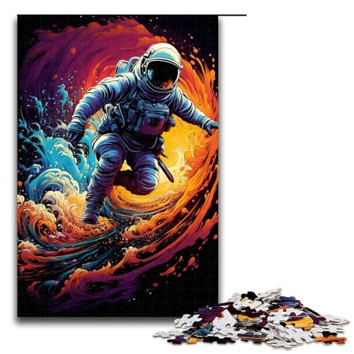 Puzzle für Erwachsene 1000 Teile Surf Astronauten Puzzle für Kinder Holzpuzzle dekomprimierendes intellektuelles Lernspielzeug 75 x 50 cm Puzzle für Erwachsene 1000 Teile Surf Astronauten Puzzle für Kinder Holzpuzzle dekomprimierendes intellektuelles Lernspielzeug 75 x 50 cm von QSYFNBZL