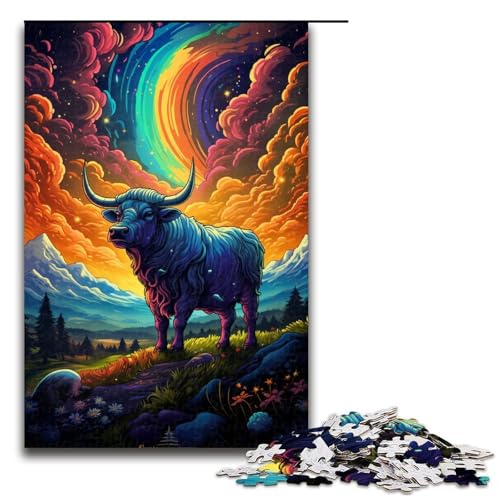 Puzzle für Erwachsene 1000 Teile Symphonie Kuh Spielzeug intellektuelles Spiel ganze Familie 75 x 50 cm von QSYFNBZL