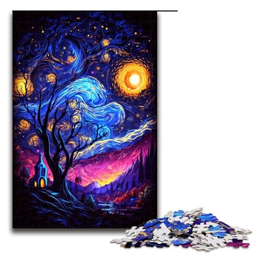 Puzzle für Erwachsene 1000 Teile Tanzende Nachtsterne Spielzeug intellektuelles Spiel ganze Familie 75 x 50 cm Puzzle für Erwachsene 1000 Teile Tanzende Nachtsterne Spielzeug intellektuelles Spiel ganze Familie 75 x 50 cm von QSYFNBZL
