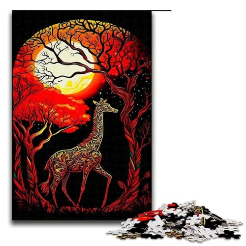 Puzzle für Erwachsene 1000 Teile Tier Puzzle Heimdekoration Spielzeug Geschenk für die ganze Familie 75 x 50 cm von QSYFNBZL