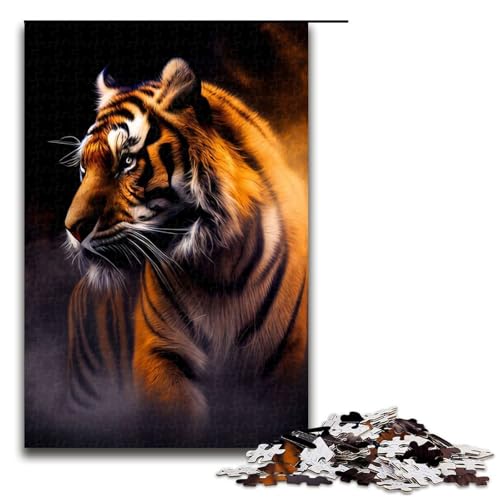Puzzle für Erwachsene 1000 Teile Tiger Holzpuzzle Lernspielzeug Familienspiele 75 x 50 cm Puzzle für Erwachsene 1000 Teile Tiger Holzpuzzle Lernspielzeug Familienspiele 75 x 50 cm von QSYFNBZL