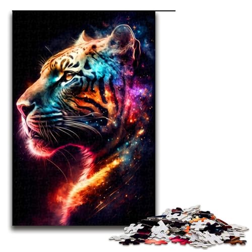 Puzzle für Erwachsene 1000 Teile Tiger Puzzle Geburtstagsgeschenk für Teenager ab 14 Jahren 75 x 50 cm von QSYFNBZL