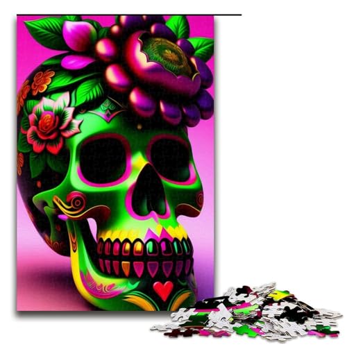 Puzzle für Erwachsene 1000 Teile Totenkopf Puzzle Geburtstagsgeschenk für Teenager ab 14 Jahren 75 x 50 cm Puzzle für Erwachsene 1000 Teile Totenkopf Puzzle Geburtstagsgeschenk für Teenager ab 14 Jahren 75 x 50 cm von QSYFNBZL