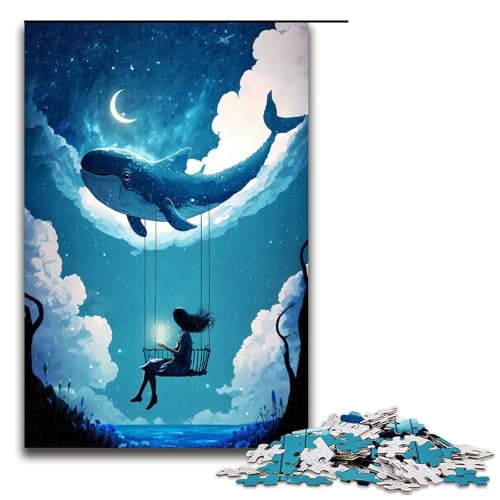 Puzzle für Erwachsene 1000 Teile Traumnacht Fantasiespielzeug intellektuelles Spiel ganze Familie 75 x 50 cm von QSYFNBZL