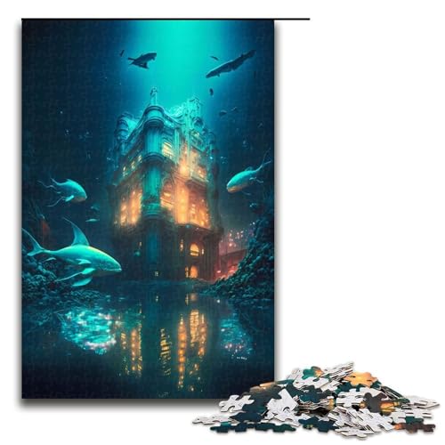 Puzzle für Erwachsene 1000 Teile Unterwasserstadt Holzpuzzle Lernspielzeug Familienspiele 75 x 50 cm Puzzle für Erwachsene 1000 Teile Unterwasserstadt Holzpuzzle Lernspielzeug Familienspiele 75 x 50 cm von QSYFNBZL