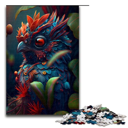 Puzzle für Erwachsene 1000 Teile Waldtiere Vogel Puzzles Spiel Spielzeug Lustig 75x50cm von QSYFNBZL